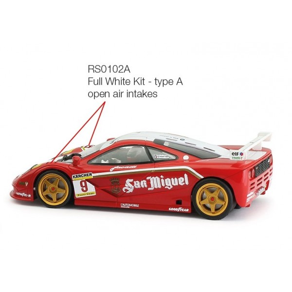 RS0102A Revo Slot McLaren F1 GTR White Racing Kit A