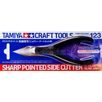 T74123 Tamiya Sharp Pointed Side Cutters – For Plastic (Slim Jaw) 