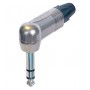NP3RX Neutrik 1/4” (6.35mm) TRS Right Angle Phone Plug - Silver